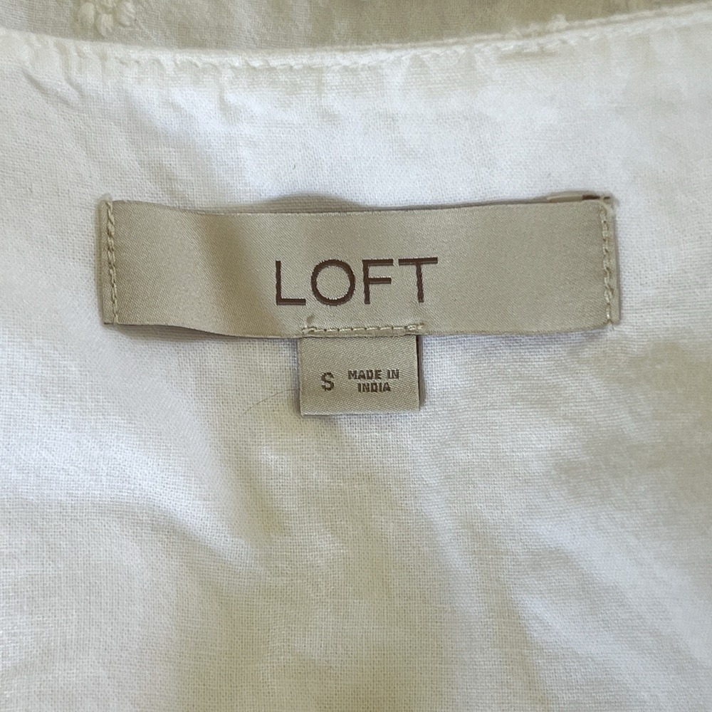 Ann Taylor Loft White Swiss Dot Midi Wrap Dress W… - image 6